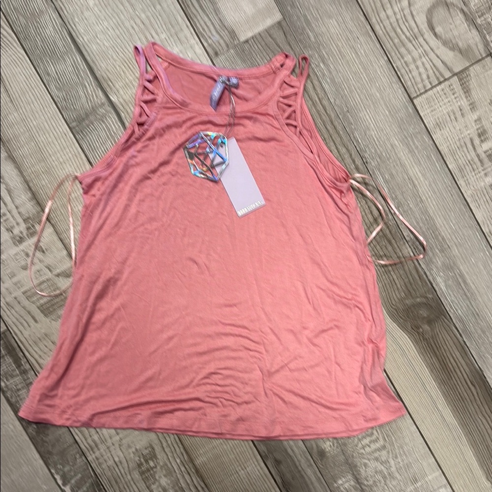Good luck Gem  Girls Pink Sleeveless Top